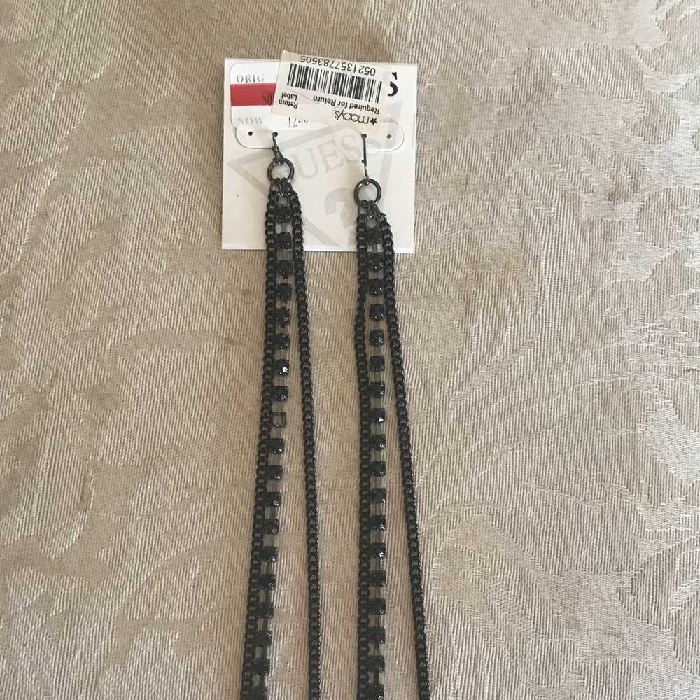 Black guess earrings